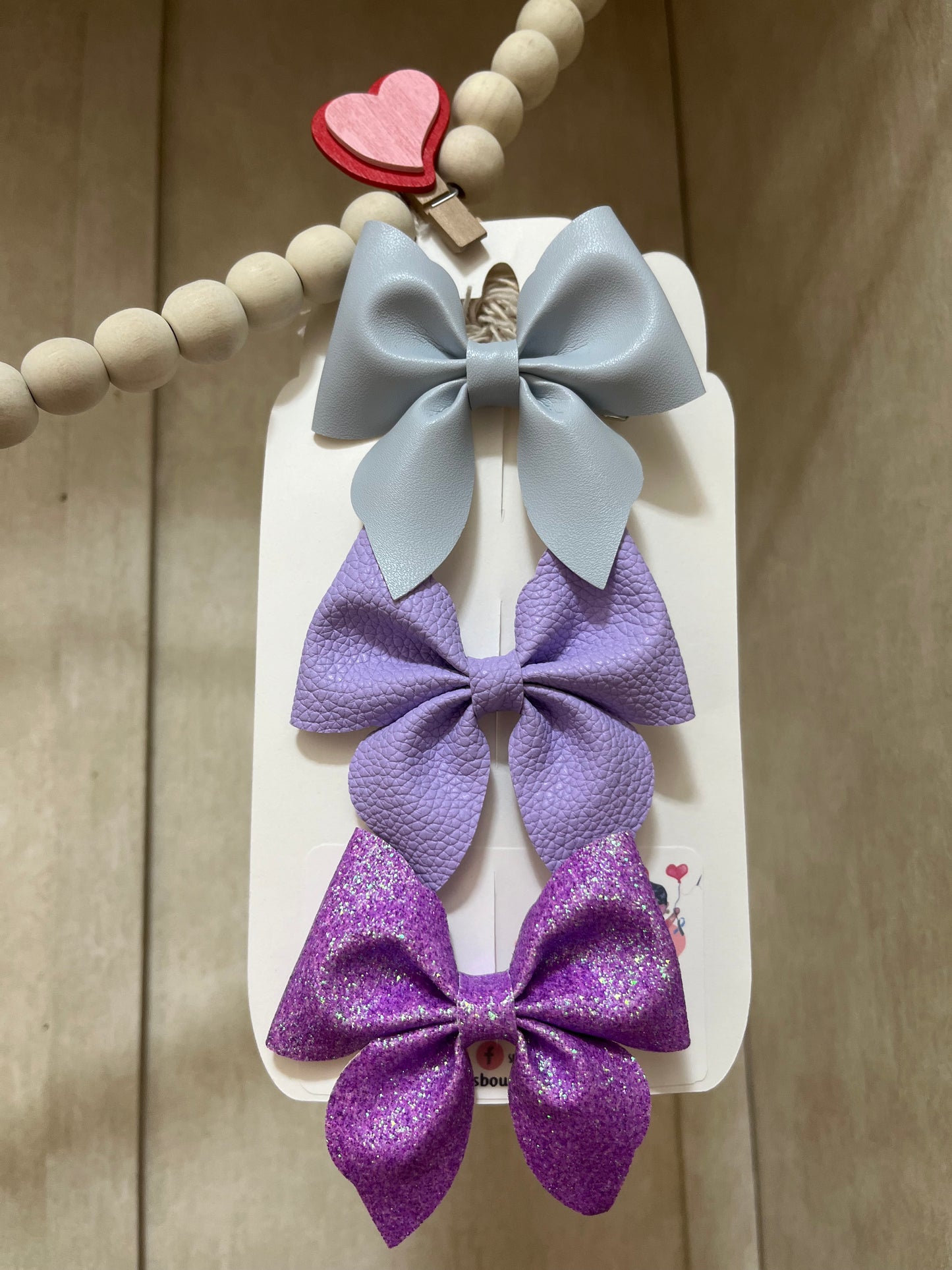 Sailor bow set/purple